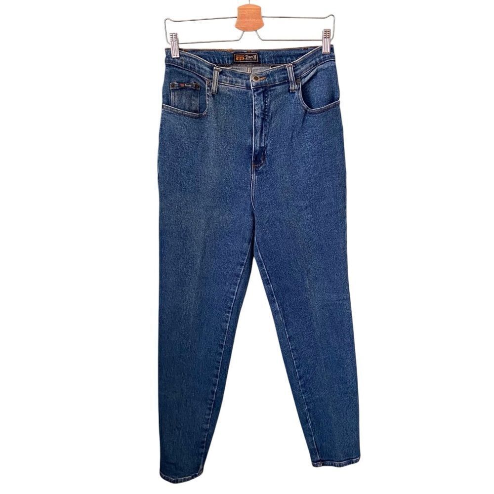 Vintage Route 66 Classic Mom Jeans Stretch Fit Blue Jeans in Size 13/14